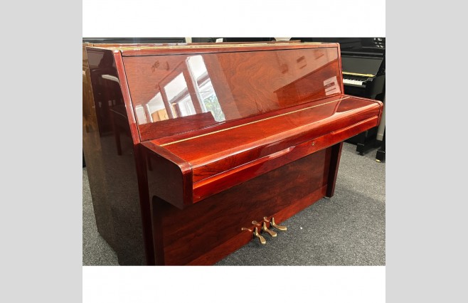 Samick Polished Red Mahogany Modern Upright Piano, Used - All Inclusive Premium Package (SN:794025) - Image 4